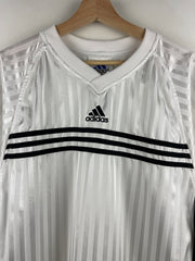 Vintage 90s Adidas 3 Stripe White Soccer Jersey