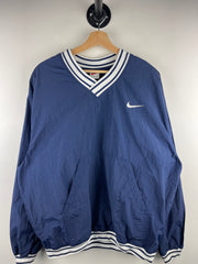 Vintage 90s Nike Mini Swoosh Navy Pullover Windbreaker
