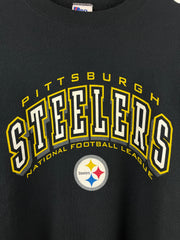 Vintage 90s NFL Pro Player Pittsburgh Steelers Black Crewneck