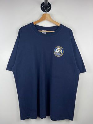 Vintage 90s Toronto Revolver Gun Club Embroidered Navy Tee