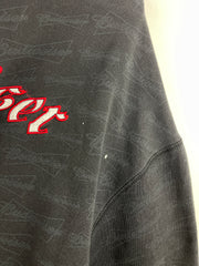 Vintage Budweiser Beer Embroidered All Over Print Black Hoodie