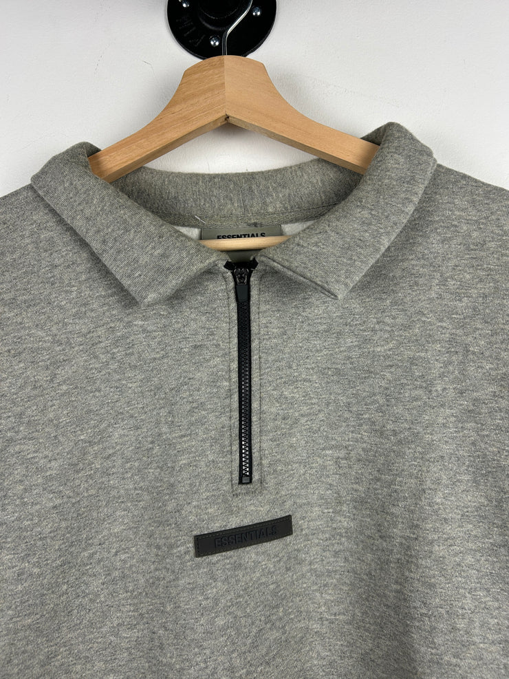 Fear Of God Essentials Quarter Zip Up Grey Sweater