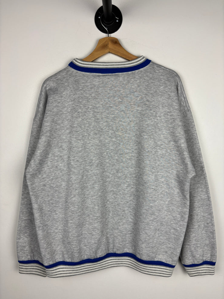 Vintage 90s Boeing 777 Airplane Grey Crewneck