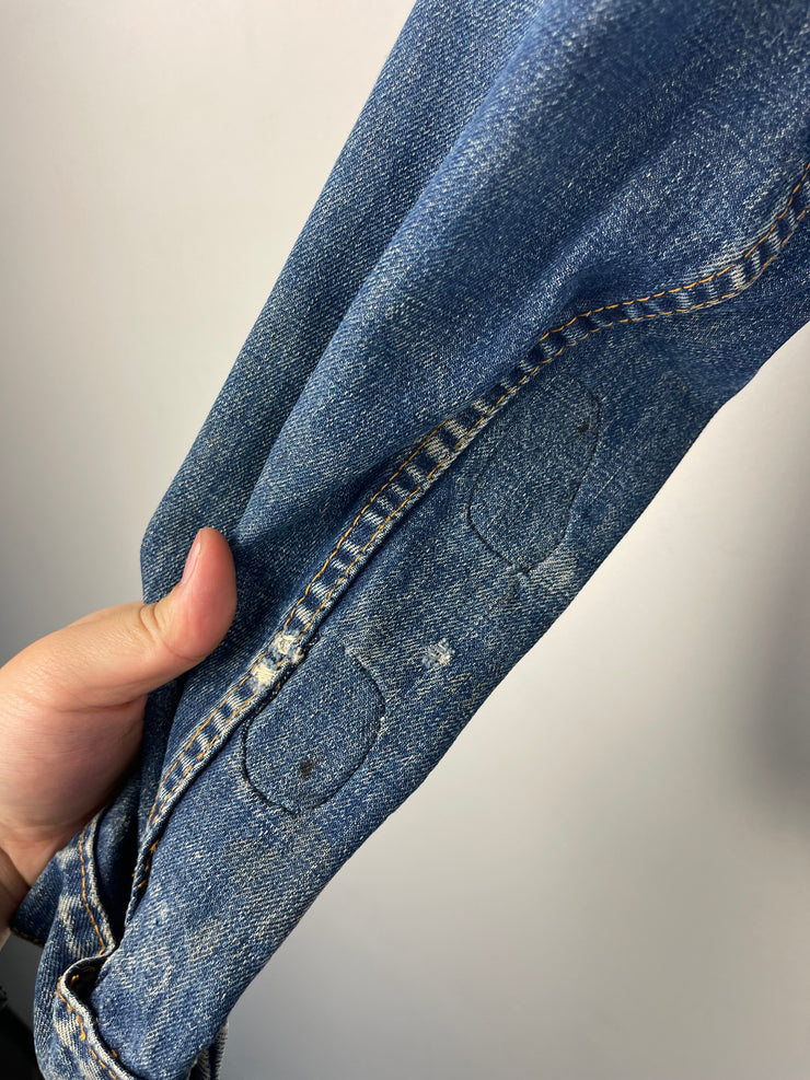 Vintage 60s Levis Big E Type 3 521 Blue Denim Trucker Jacket