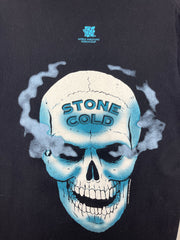 Vintage 90s WWF Stone Cold Steve Austin 3:16 Skull Black Tee