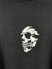 Vintage Y2K Skulls Faded Black Hoodie