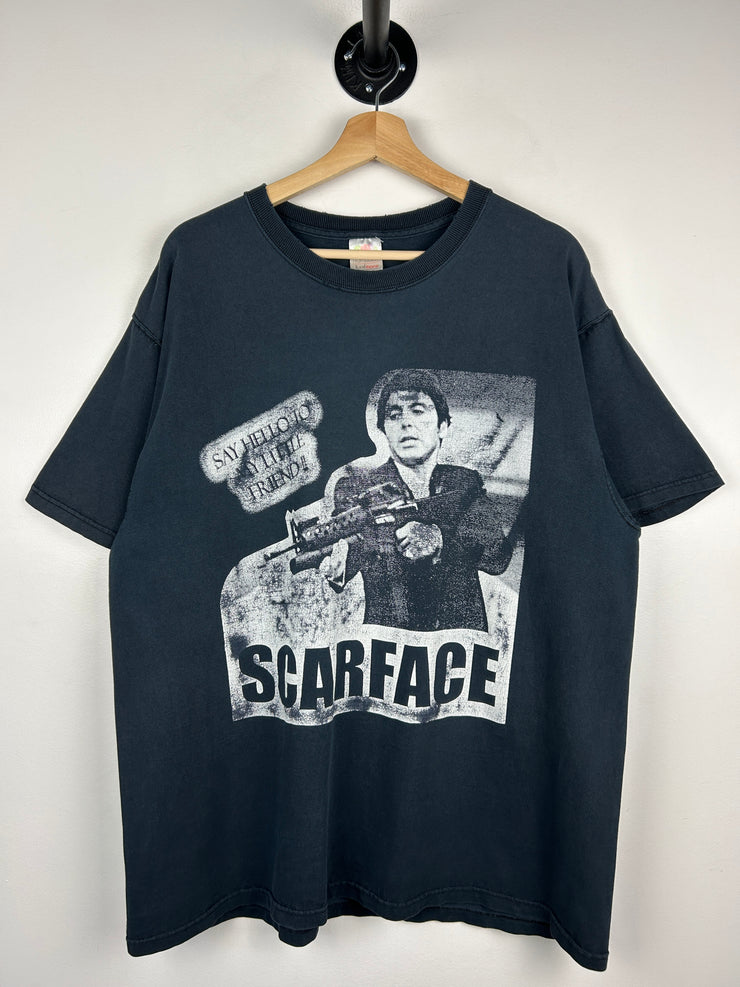 Vintage Scarface Say Hello To My Little Friend Black Tee