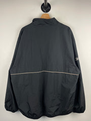 Vintage NFL Reebok Los Angeles Raiders Black Quarter Zip Windbreaker