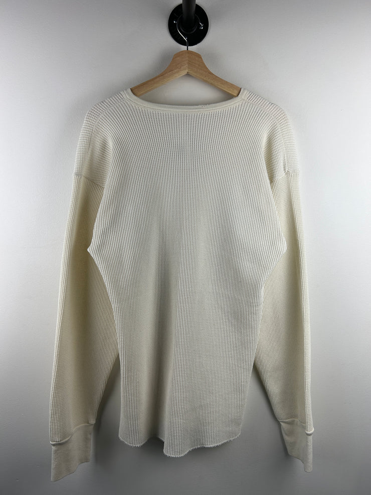 Vintage 80s White Thermal Long Sleeve
