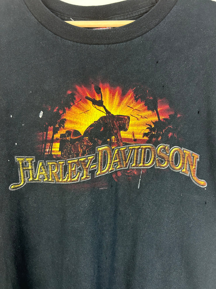 Vintage Y2K Harley Davidson Hawaii Black Tee