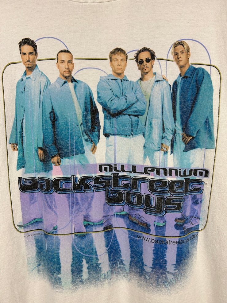 Vintage 90s Backstreet Boys Into The Millennium Tour White Tee