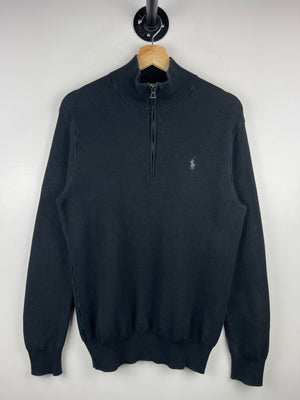 Vintage Polo Ralph Lauren Black Quarter Zip Sweater