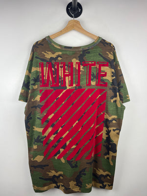 Off White Diagonal Camo Tee