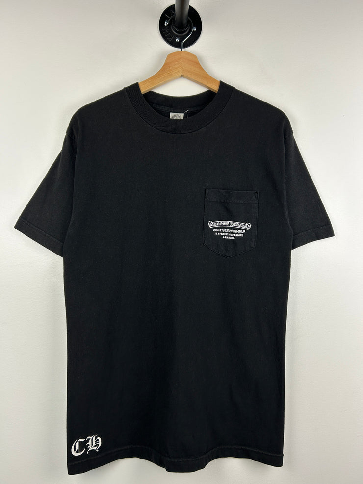 Chrome Hearts Paris 5th Anniversary Fleur Flag Black Tee