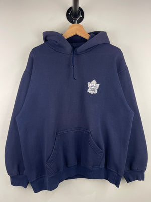 Vintage 90s NHL Logo Athletic Toronto Maple Leafs Embroidered Navy Hoodie