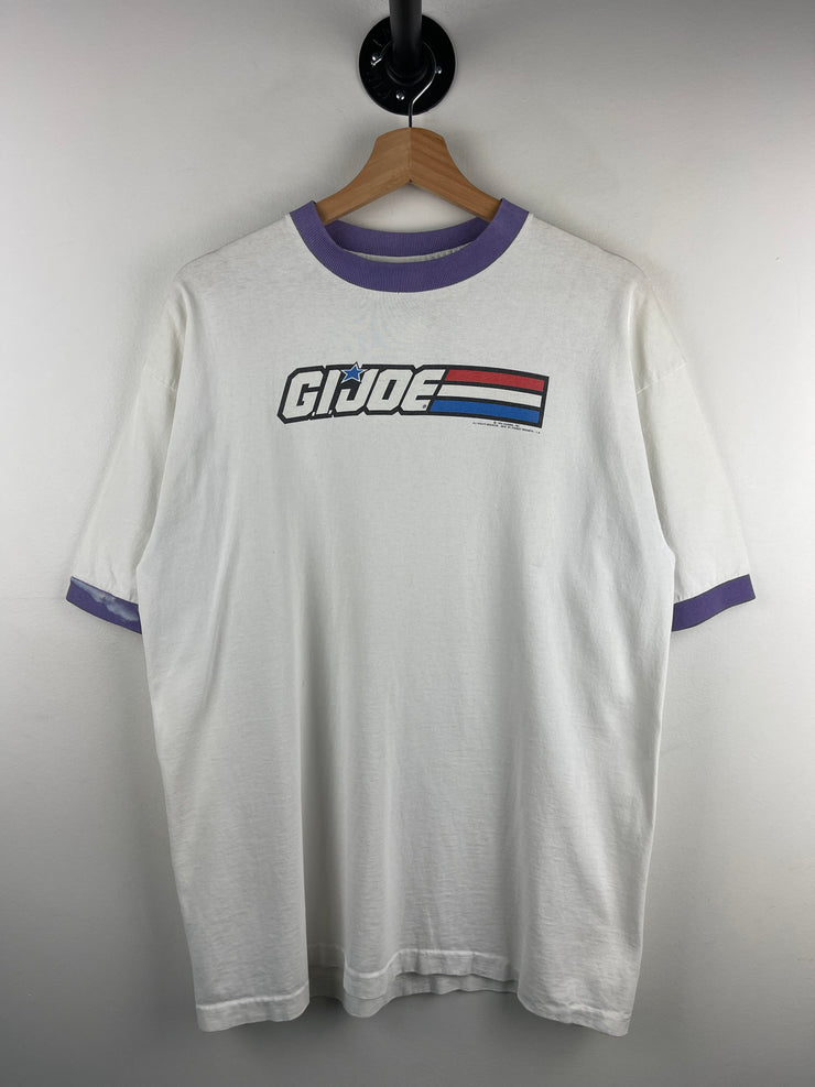Vintage 90s Stanley Desantis GI Joe White Ringer Tee