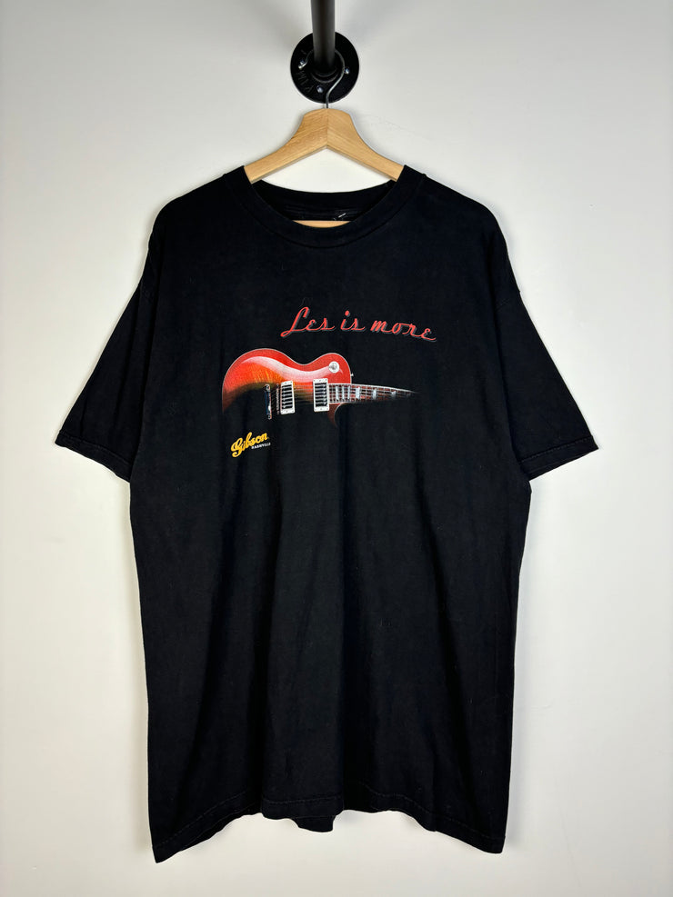 Vintage Gibson Guitars Les Is More Black Tee