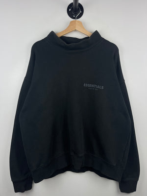 Fear Of God Essentials Black Mock Neck Crewneck