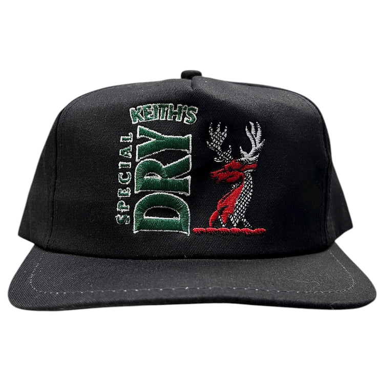 Vintage 90s Alexander Keiths Special Dry Beer Black Snapback Hat