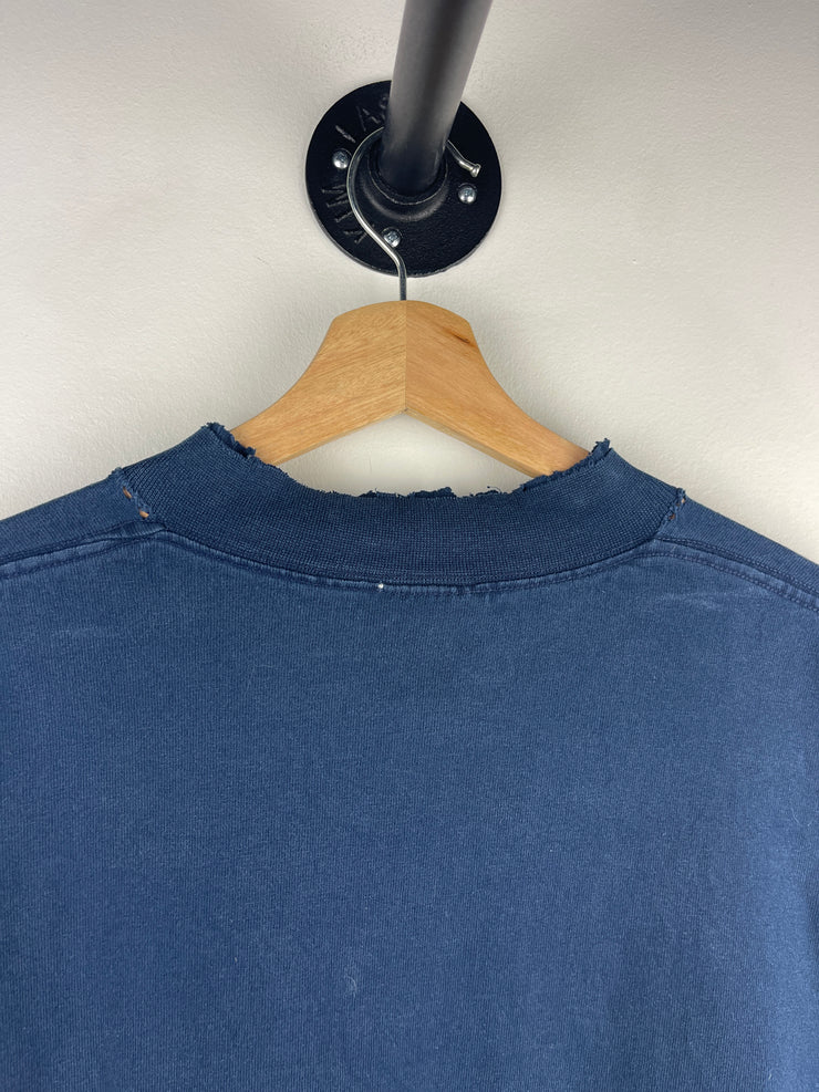 Vintage 90s Nike Golf Swoosh Mock Neck Navy Long Sleeve