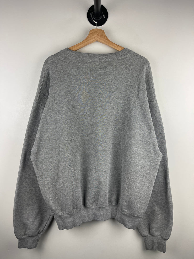 Vintage 90s Russell Athletic Blank Grey Crewneck