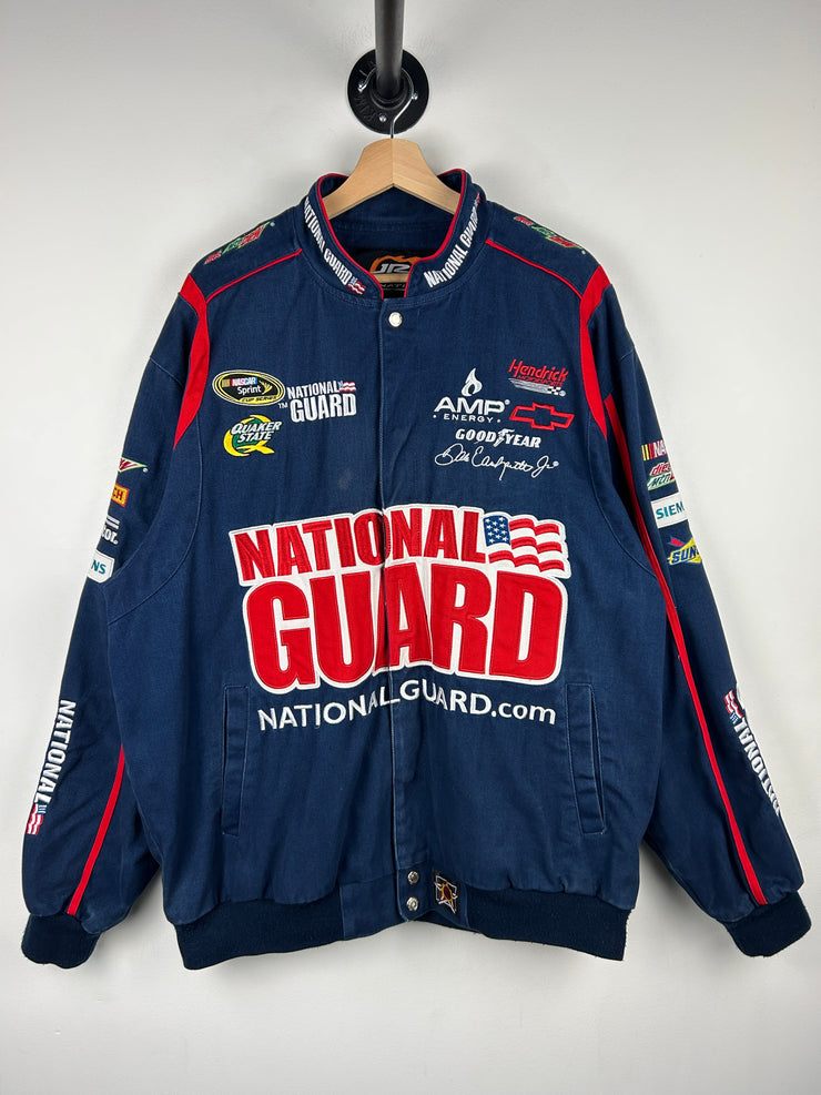 Vintage Nascar Jeff Hamilton Jr Nation National Guard Navy Racing Jacket