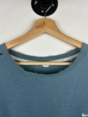 Vintage Nike Mini Swoosh Distressed Blue Tee