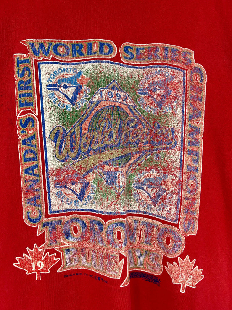 Vintage 1992 Toronto Blue Jays World Series Red Tee