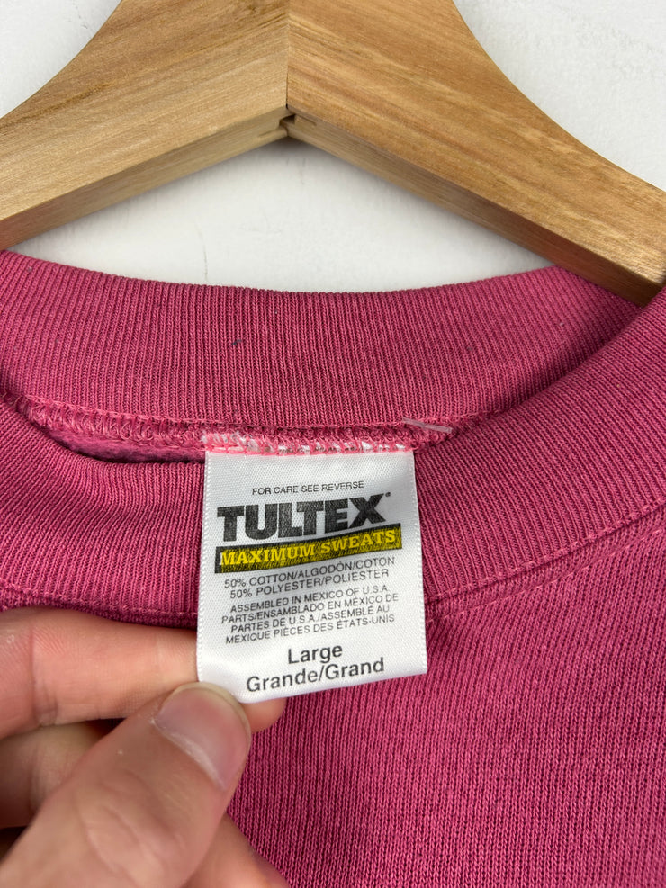 Vintage 90s Tultex Blank Pink Crewneck