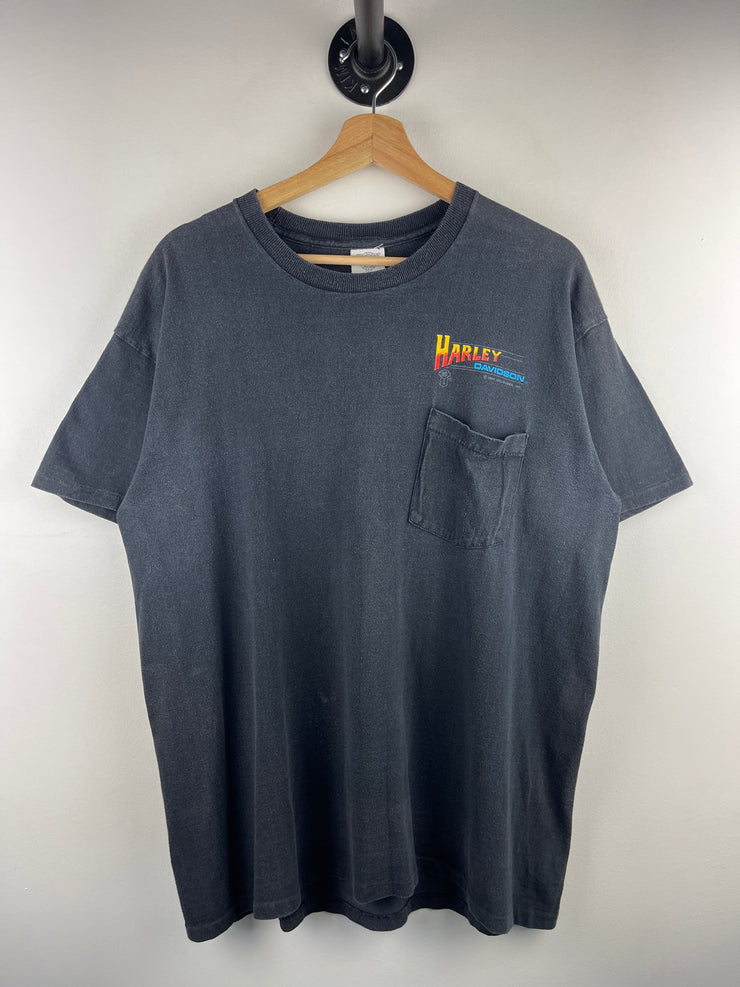 Vintage 80s Harley Davidson Vancouver Black Pocket Tee