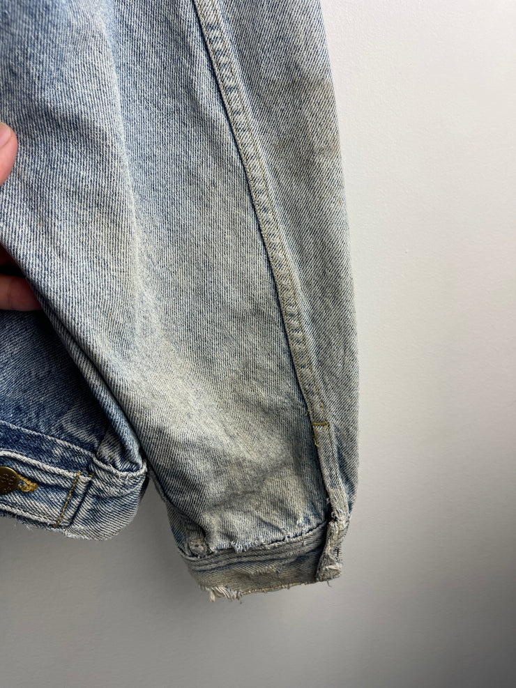 Vintage 90s Lee Riders Faded Light Wash Blue Denim Jacket
