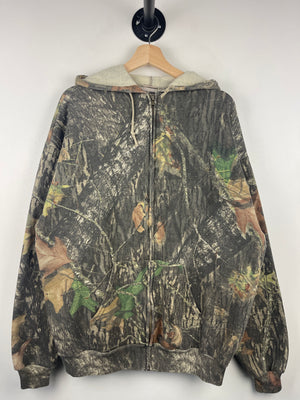 Vintage 90s Jerzees Real Tree Camo Zip Up Hoodie