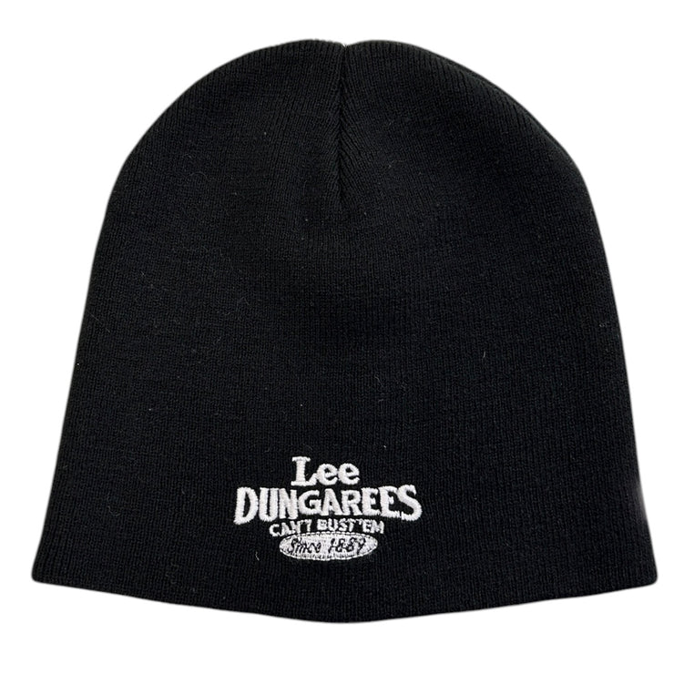 Vintage Lee Dungarees Cant Bust Em Black Beanie