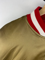 Vintage 90s NFL Starter San Francisco 49ers Gold Satin Varsity Jacket