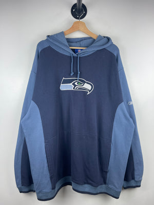 Vintage NFL Reebok Seattle Seahawks Embroidered Navy Hoodie