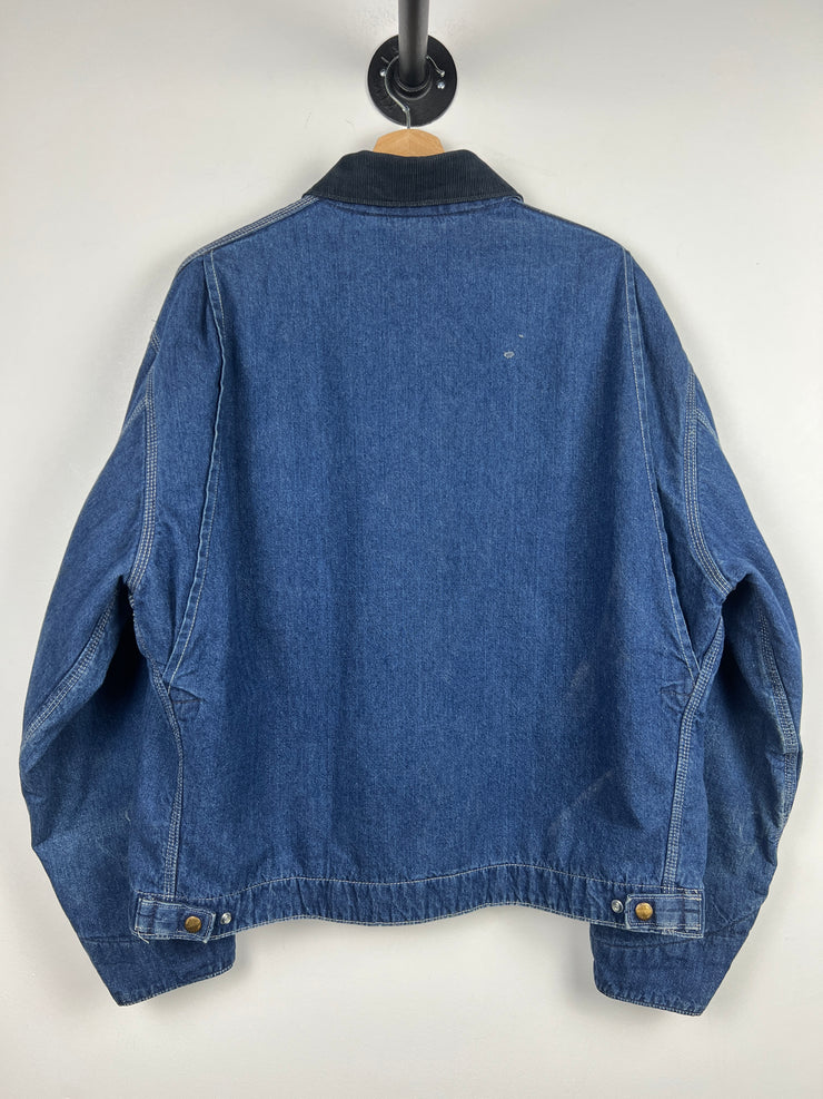 Vintage 80s Carhartt Detroit Blue Denim Work Jacket