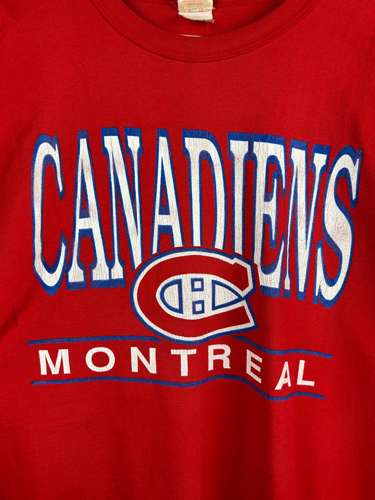 Vintage 90s NHL Ravens Montreal Canadiens Red Tee