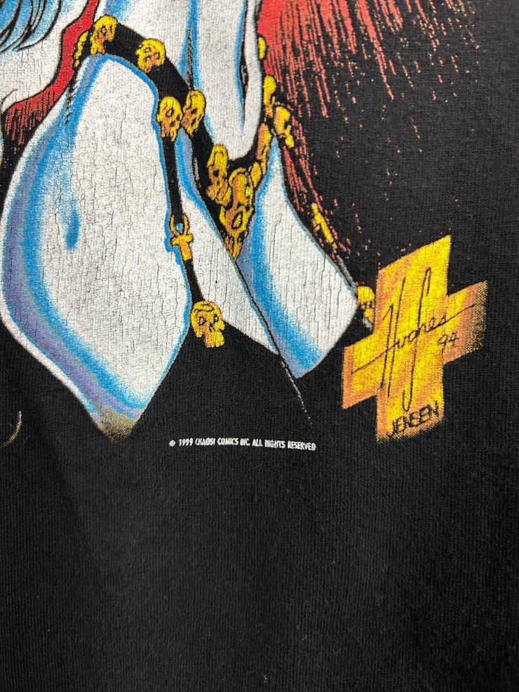 Vintage 1999 Lady Demon Chaos Comics Black Tee