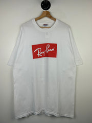 Vintage 90s Ray Ban Sunglasses Promo White Tee