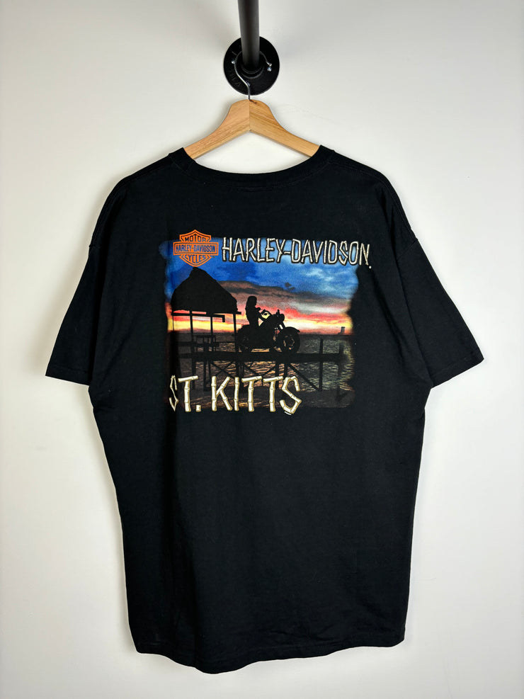 Vintage Harley Davidson St. Kitts Black Tee