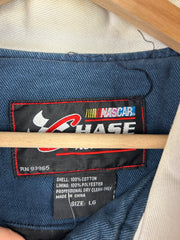 Vintage Nascar Chase Dale Jr National Guard Navy & White Racing Jacket