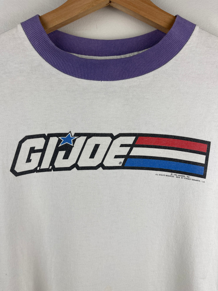 Vintage 90s Stanley Desantis GI Joe White Ringer Tee