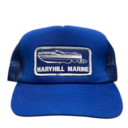 Vintage 80's Maryhill Marine Blue Trucker Hat