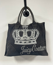 Vintage Juicy Couture Love P&G Washed Black Canvas Tote Bag
