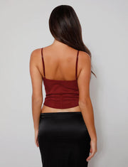 Tiger Mist Burgundy Taos Camisole