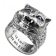 Gucci Garden Feline Head Silver Ring