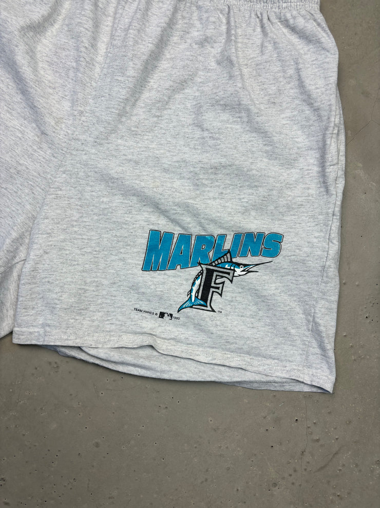 Vintage 1993 Florida Marlins Grey Shorts