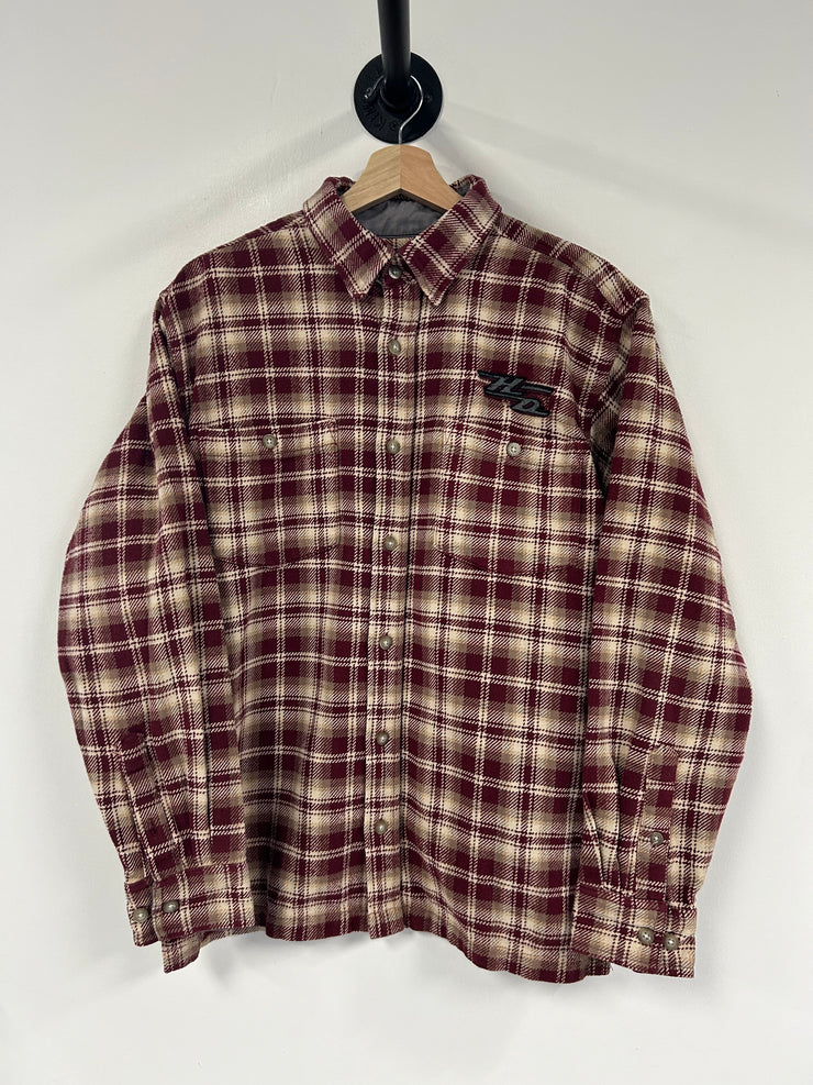 Vintage Harley Davidson Red & Cream Flannel