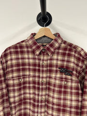 Vintage Harley Davidson Red & Cream Flannel