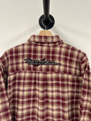 Vintage Harley Davidson Red & Cream Flannel